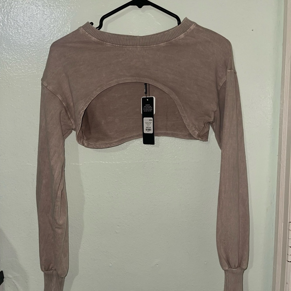 brand new tan fashion nova bolero size xs